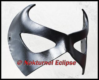 BLACK Robin Super Hero Leather Mask Comic Con Batman Halloween Costume 