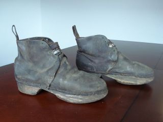 Vintage Antique 1900s Mens Horse Stable Stall Leather Riding Boots 