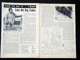 Solar Hot Dog Cooker simple Parabolic How To build PLANS
