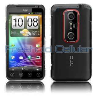   Clear Protective Hard Cover Shell Skin Case for HTC EVO 3D / Evo V 4G