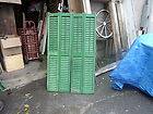 pr VICTORIAN louvered house shutters GREEN 61.5 h x 36.5   4 panels 