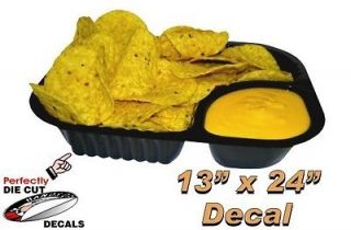 Nachos and Cheese 13x24 Decal for Hot Dog Cart or Concession Stand 