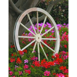 36 Decorative Cedar Wood Wagon Wheel Western Style Lawn Garden 