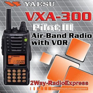 YAESU Vertex Standard VXA 300 AirBand Pilot Radio with VOR, with NOAA 