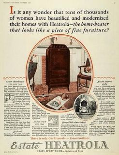 1927 Ad Estate Stove Co Heatrola Home Heater Appliance   ORIGINAL 