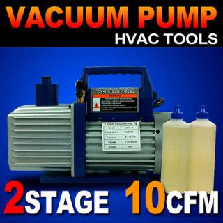   1HP Vacuum Pump 10CFM Rotary Vane Deep HVAC Tool AC R410a R134 R22