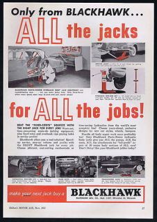 1957 Blackhawk Porto Power Service Hydraulic Jack Ad