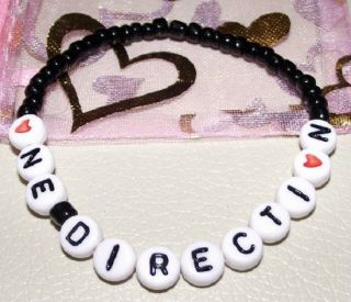 ONE DIRECTION NAME BRACELET WRIST BAND DIFFERENT STYLES AND COLOURS