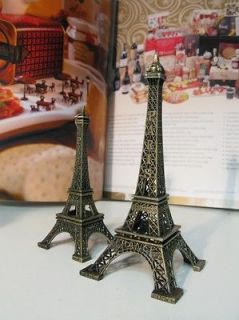 18 cm Paris Eiffel Tower France Metallic Model Bronze Color Vinatge 