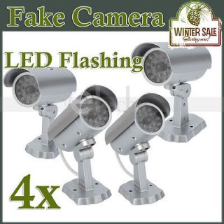 Red LED Flashing Fake Surveillance Security Dummy Camera Outdoor