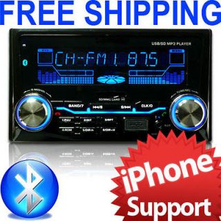 In Dash 2 DIN SD USB  iPhone Android Bluetooth Car Stereo Radio 