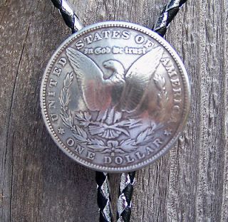 Morgan Silver Dollar Bolo   Americana   Sterling Plated   Western 