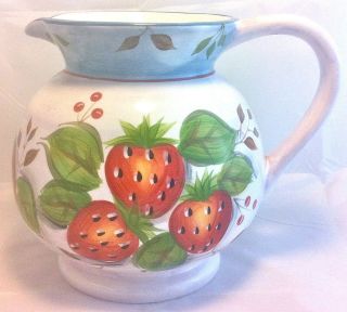 Heritage Mint BLACK FOREST FRUITS 3 Quart China Pitcher Discontinued 