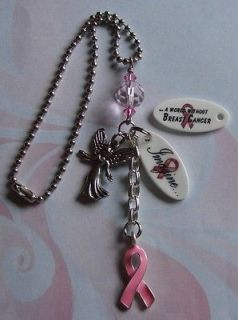 Breast Cancer Awareness IMAGINE Rearview Mirror Charm