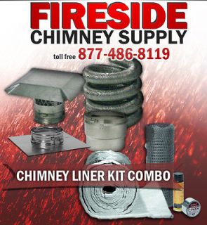 15 Flexible Chimney Liner Insert Kit w/ Insulation