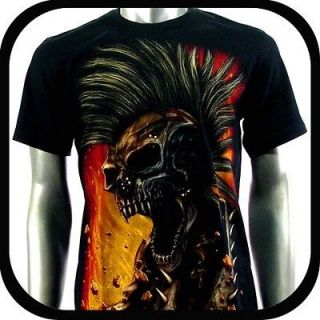 Rock Eagle T Shirt Biker Indie Tattoo RE102 Sz L Graffiti Skull Glow 