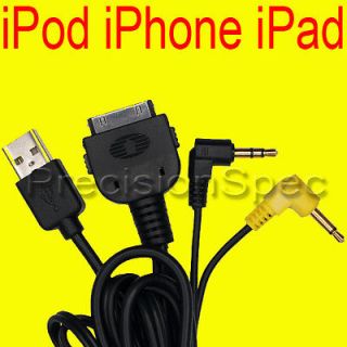   IPHONE IPOD USB AUX IN CABLE ADAPTER FOR KENWOOD DDX DNX KVT SERIES