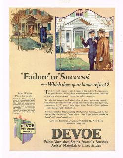   AD Devoe paints, varnishes, stains, enamels, brushes, insecticides