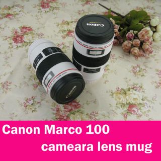   Mug EF100mm f/2.8L Lens Stainless Interior Thermos Cup White Color