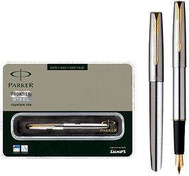 Parker Frontier Stainless Steel GT Fountain Pen (Chrome)