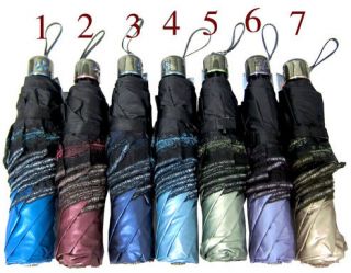 Popular Portable Folding Titanium Steel Lace Umbrella, 100% UV 
