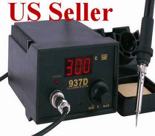 SOLDERING IRON STATION with 2 iron handles 5 tips 937D