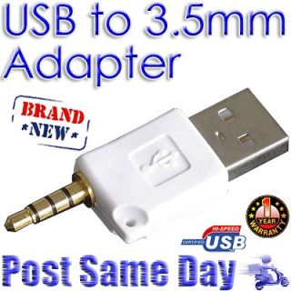 USB to 3.5mm Cradle Charger Docking Station adapter For iPOD Shuffle 