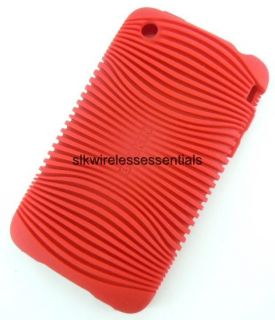 New OEM Belkin Red Grip Ergo Silicone/Gel Sleeve Cover Case for iPhone 