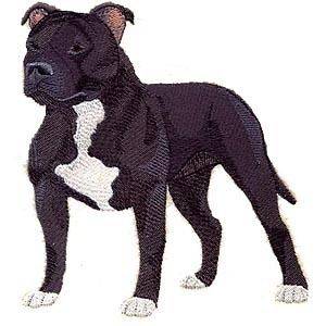 Black Pit Bull Terrier Jacket Back Dog Iron on Patch