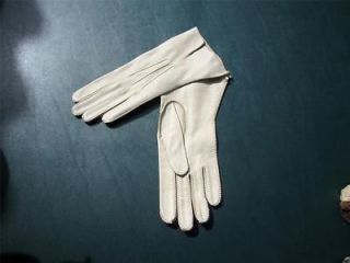 New Ladies Unlined Deerskin Leather Gloves Size 7½ Washable Beige 