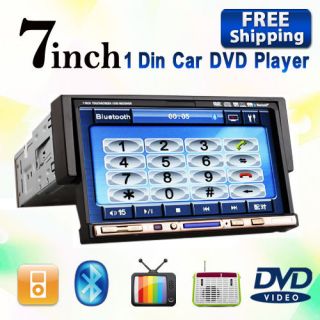   Din 7 Inches Car Stereo DVD Player Radio IPod Bluetooth Hitachi Head