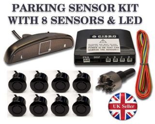 Parking Reversing 8 Sensors buzzer LED displayer system