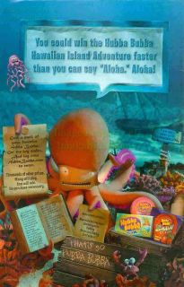   Bubba Max Bubble Gum Octopus Jellyfish Sunken Ship Great Print Ad