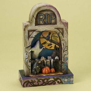 Jim Shore Halloween Graveyard Diorama Ghost Heartwood Creek Figurine 