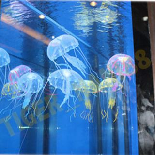NEW Blue Pink Yellow Jellyfish Aquarium Decoration Fish Tank 