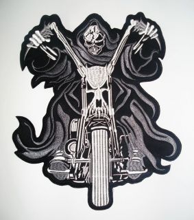   Biker Motorcycle Back Jacket REAPER Patch   EXPRESS shipping 3 days