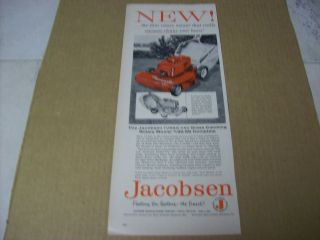 1958 Jacobsen Power Lawn Mower Advertisement, Vintage Ad
