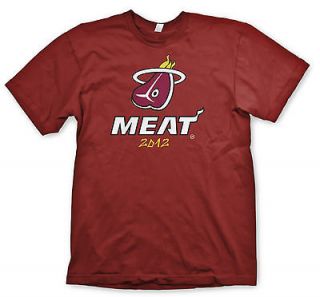 Meat, NBA Miami Heat phish parody t shirt, vintage concert tee, 2012 