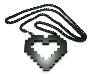 Large LMFAO LA LA LA HEART Pendant w/ a 36 Inch Cuban Chain Necklace 