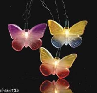 Butterfly String Lights 10 Bulbs Patio Gazebo Indoor Outdoor 