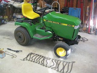 John Deere 245 Garden Tractor Lawn Tractor w/ Mower Deck & Snowblower 