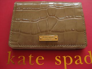 kate spade ♠ new york ID/Credit card HOLDER wallet beige NWT 
