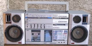 1983 JVC PC 55JW BOOMBOX CASSETTE RADIO RECORDER VINTAGE