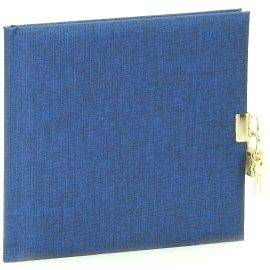 Goldbuch blank Diary with lock BLUE linen cover NEW