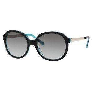 Kate Spade Albertine 0DH4 Black Turquoise Plastic Sunglasses KS1
