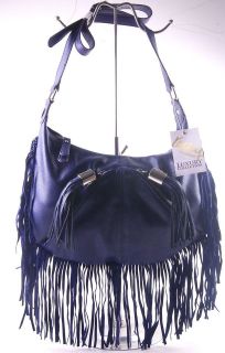 Kathy Van Zeeland Woodstock X body Handbag Purse Ink Blue one size