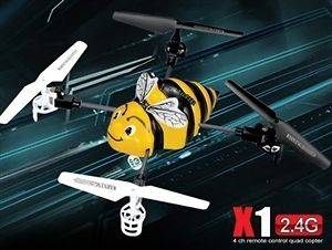 NEW SYMA X1 UFO Bumblebee 4 CH 9 Remote Control Quadcopter Helicopter 