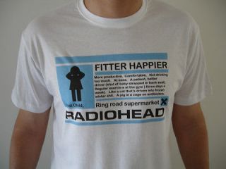 RADIOHEAD T Shirt fitter happier Muse Portishead Nirvana Wilco R.E.M.