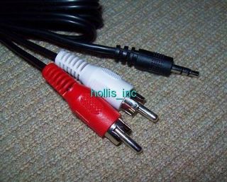 New 3 ft 3.5 mm To Dual RCA Y Cable Audio Adapter 3.5mm For  MP4 