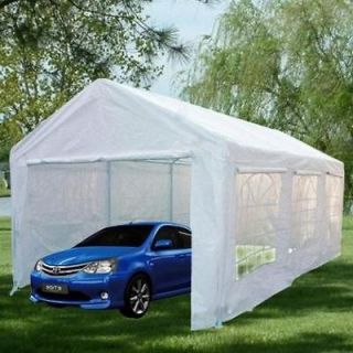 20x10 Heavy Duty Portable Garage Carport Car Shelter Canopy White